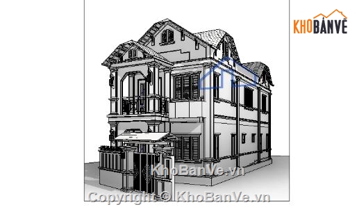 nhà phố 2 tầng,revit nhà phố 2 tầng,nhà phố 2 tầng file revit