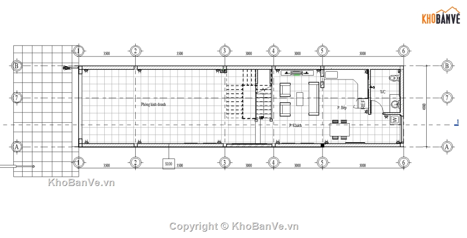 Bản vẽ nhà phố,nhà phố 2 tầng,bản vẽ nhà phố 2 tầng