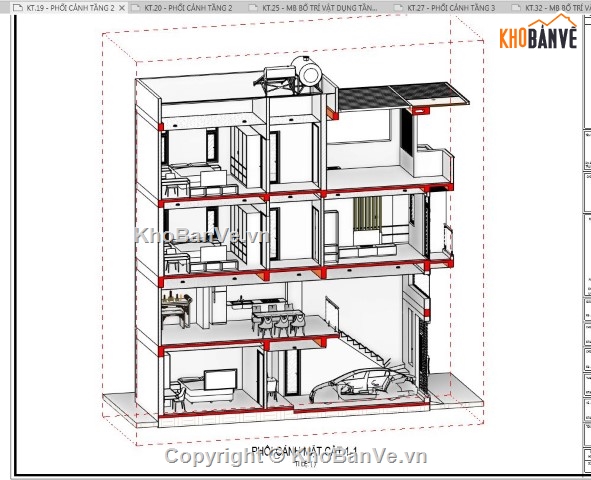 nhà phố 3 tầng,revit nhà phố 3 tầng,file revit nhà phố 3 tầng