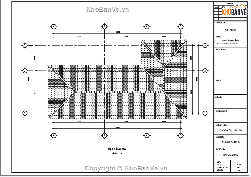 Revit nhà cấp 4,kiến trúc nhà cấp 4,nhà 5x15m,nhà cấp 4 5x15m
