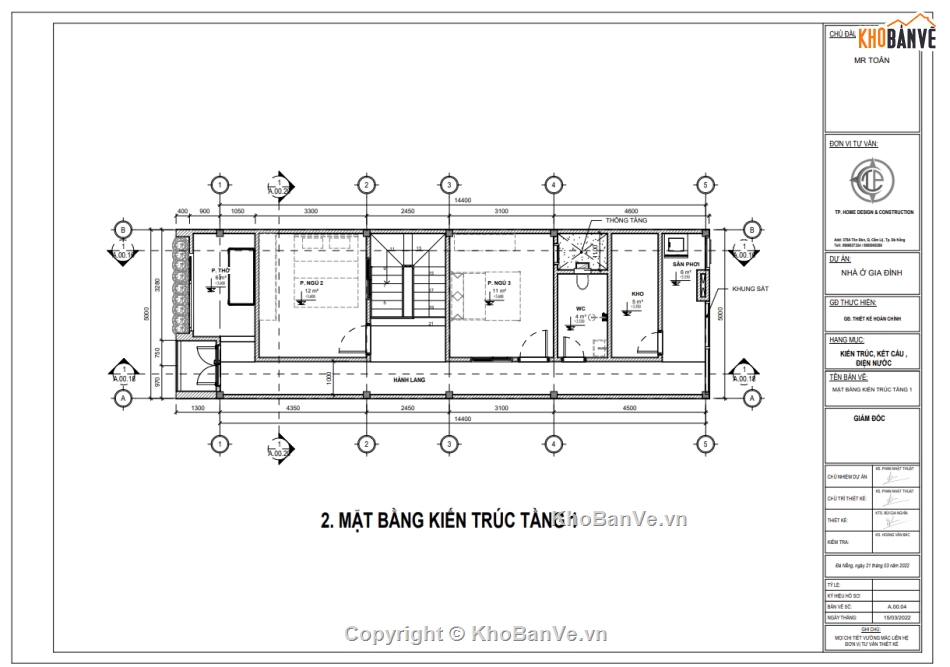 cad nhà phố 2 tầng,bản vẽ nhà phố 2 tầng,cad nhà 2 tầng,nhà phố 2 tầng 5x20m