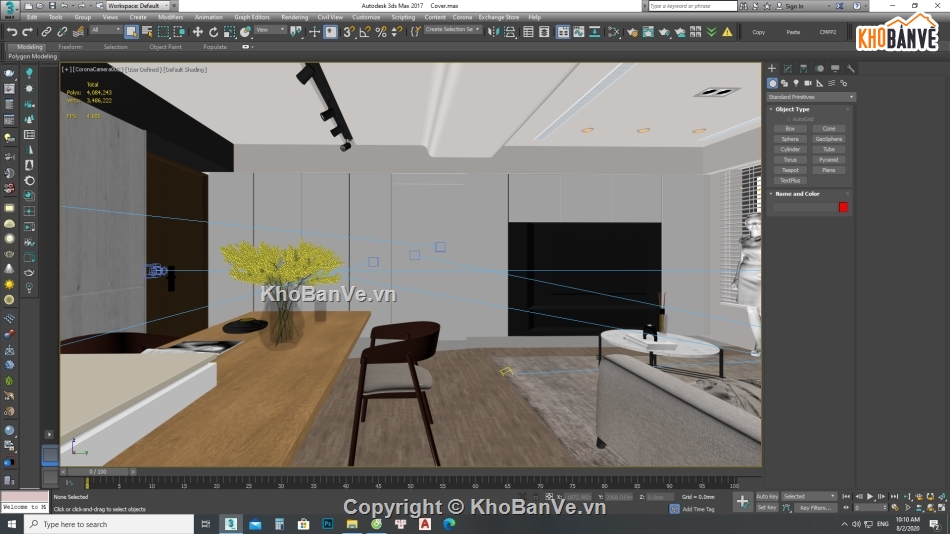 Nội thất 3D,3d chung cư,scene nội thất,nội thất chung cư,3dsmax nội thất