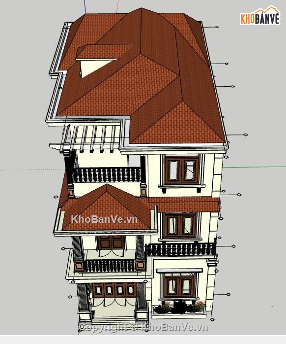 File sketchup Nhà phố 3 tầng,sketchup Nhà phố 3 tầng,Model su nhà phố 3 tầng,file sketchup nhà phố 3 tầng,sketchup 2019 nhà phố