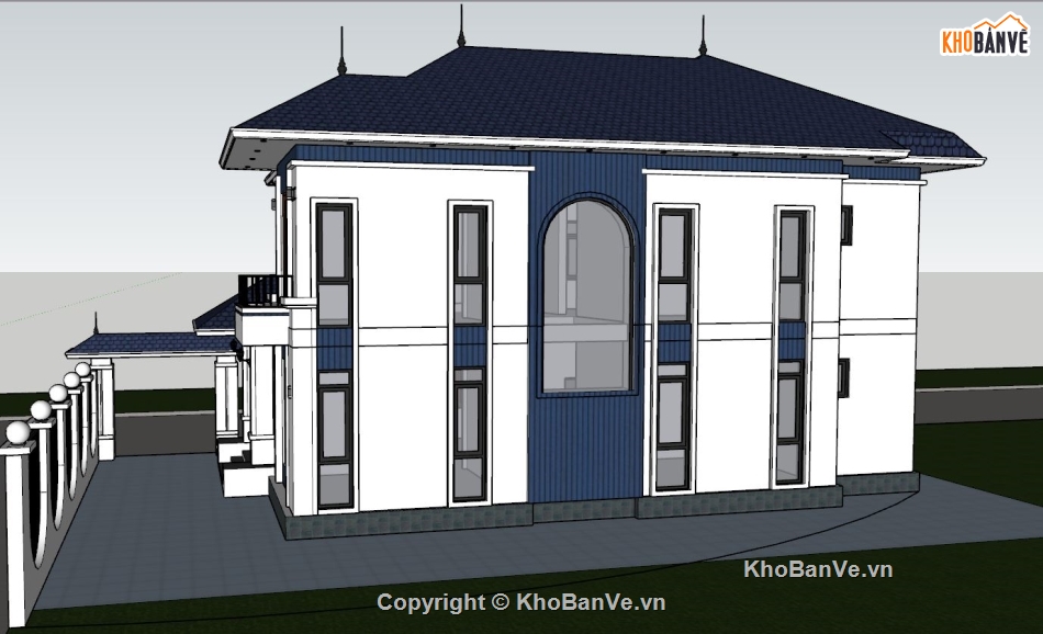 File Sketchup biệt thự 2 tầng,sketchup biệt thự 2 tầng,Biệt thự file sketchup,File sketchup biệt thự 8.5x15m,Mẫu sketchup biệt thự 2 tầng