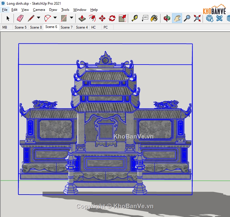 sketchup mộ đá,3d sketchup lăng mộ,lăng mộ 3d,File sketchup lăng mộ