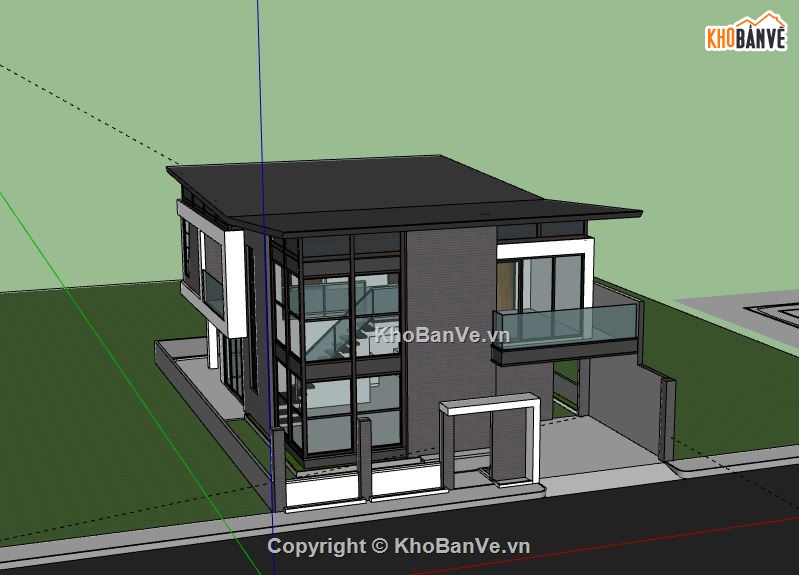 biệt thự 2 tầng,biệt thự,model biệt thự