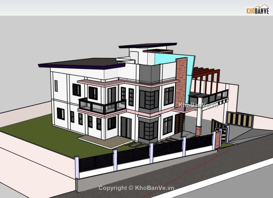 biệt thự 2 tầng,su biệt thự,sketchup biệt thự,su biệt thự 2 tầng,sketchup biệt thự 2 tầng