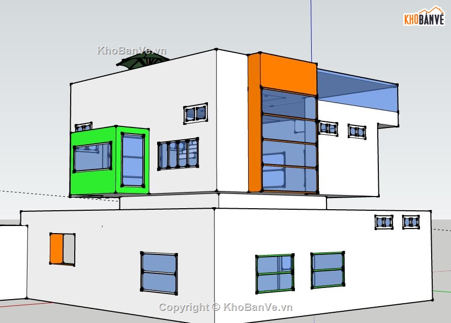 Nhà phố 2 tầng,model su nhà phố 2 tầng,file su nhà phố 2 tầng