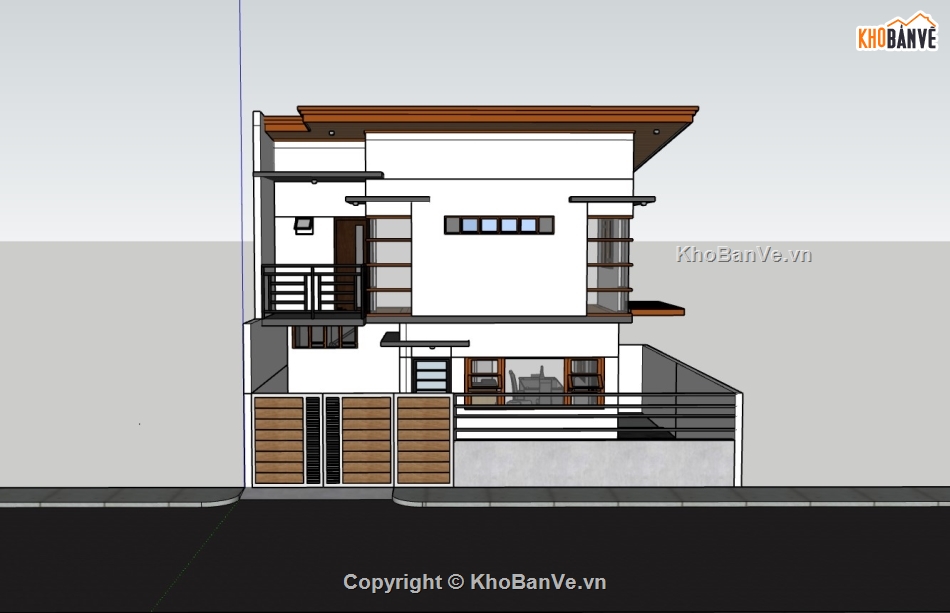 su nhà phố,sketchup nhà phố,su nhà phố 2 tầng,sketchup nhà phố 2 tầng