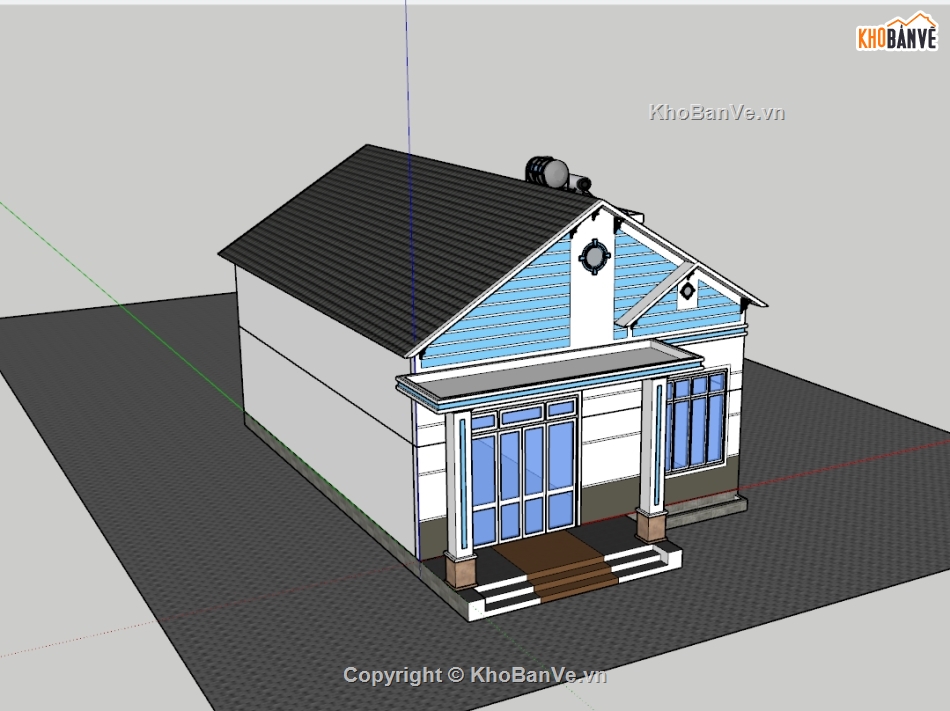 nhà cấp 4,su nhà cấp 4,sketchup nhà cấp 4