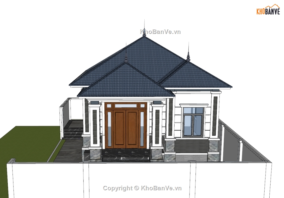 nhà cấp 4,su nhà cấp 4,sketchup nhà cấp 4