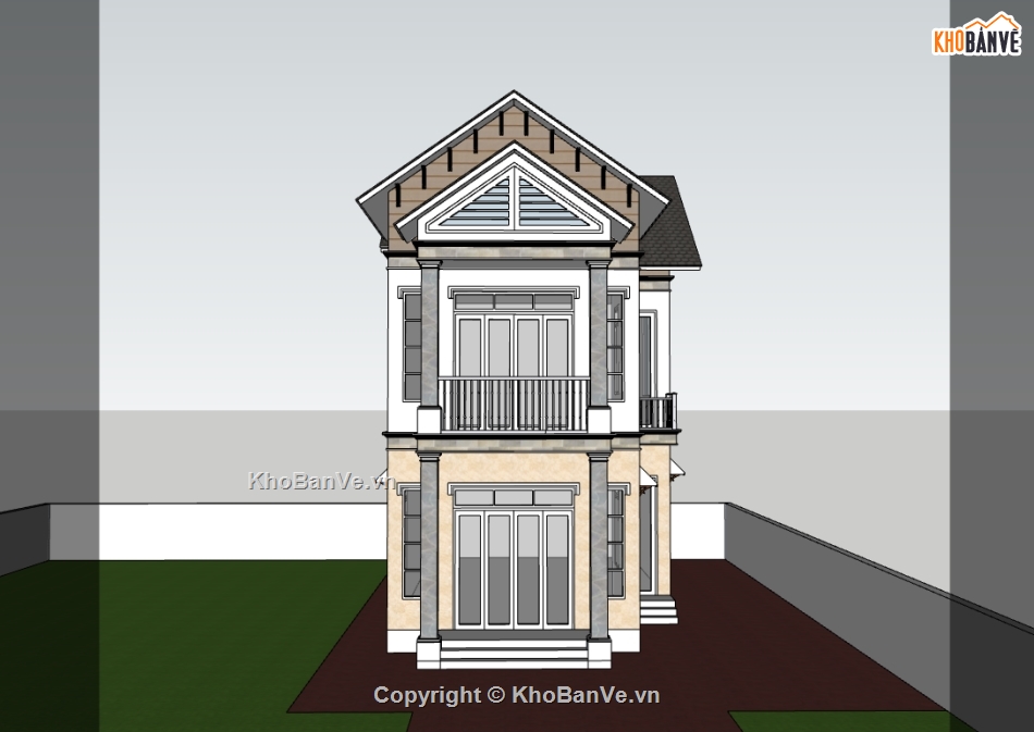 nhà phố 2 tầng,su nhà phố,sketchup nhà phố,sketchup nhà phố 2 tầng