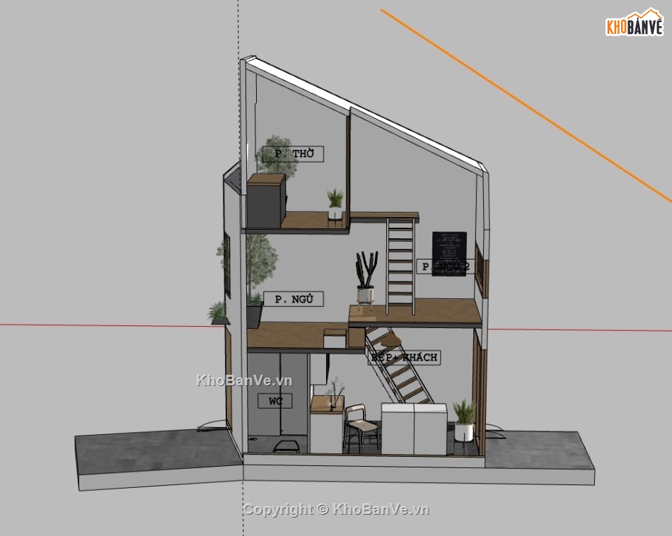 nhà phố 3 tầng,nhà phố,su nhà phố,sketchup nhà phố 3 tầng,su nhà phố 3 tầng