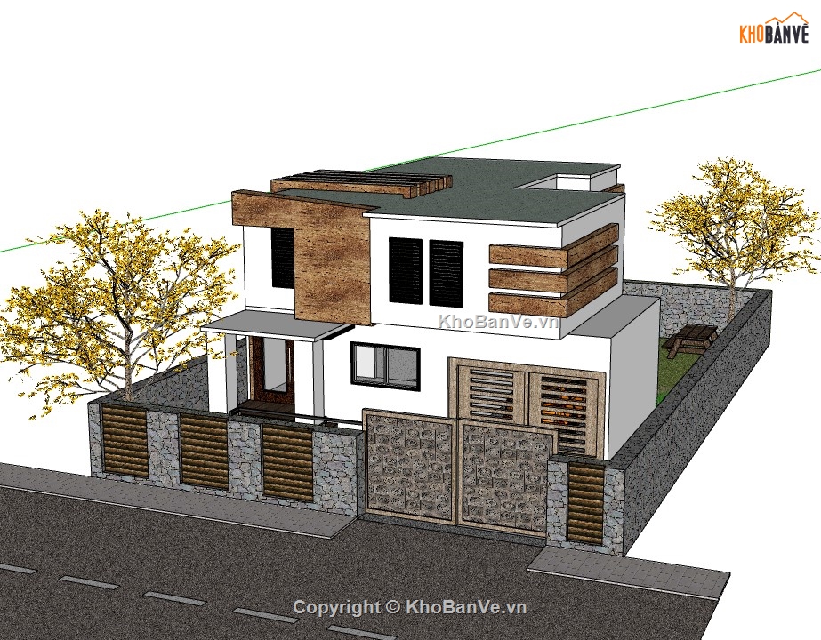 su nhà phố,sketchup nhà phố,sketchup nhà phố 2 tầng,su nhà phố 2 tầng