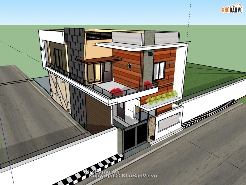 nhà phố 2 tầng,su nhà phố,sketchup nhà phố,su nhà phố 2 tầng,sketchup nhà phố 2 tầng