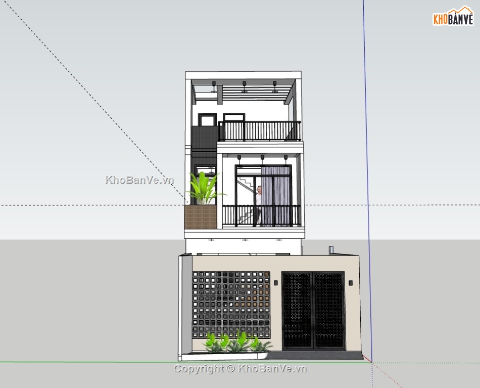 nhà phố 3 tầng,su nhà phố,su nhà phố 3 tầng,sketchup nhà phố,sketchup nhà phố 3 tầng