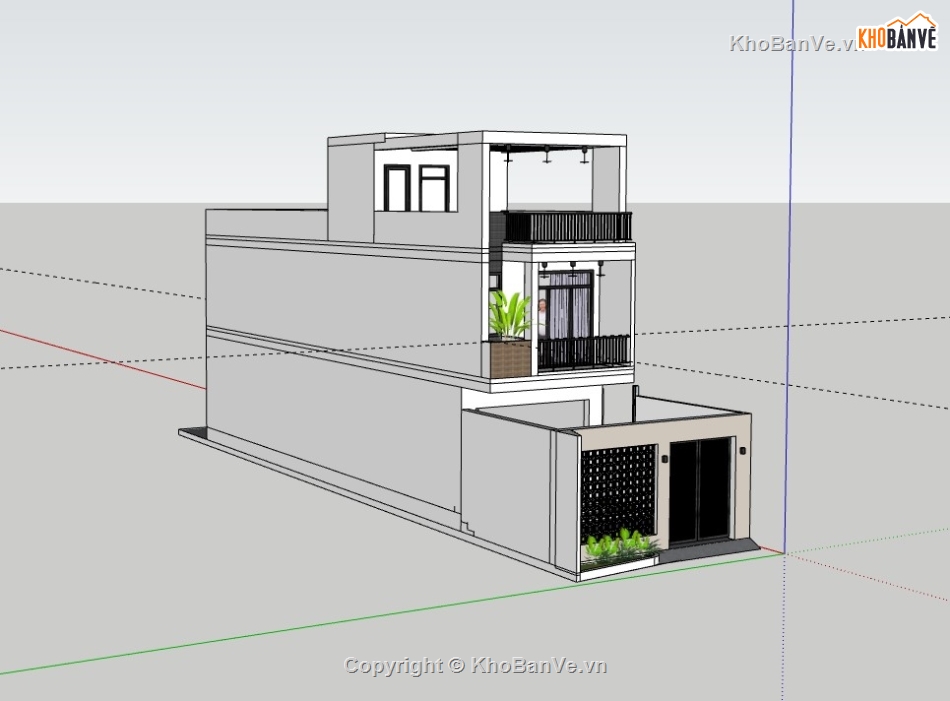 nhà phố 3 tầng,su nhà phố,su nhà phố 3 tầng,sketchup nhà phố,sketchup nhà phố 3 tầng