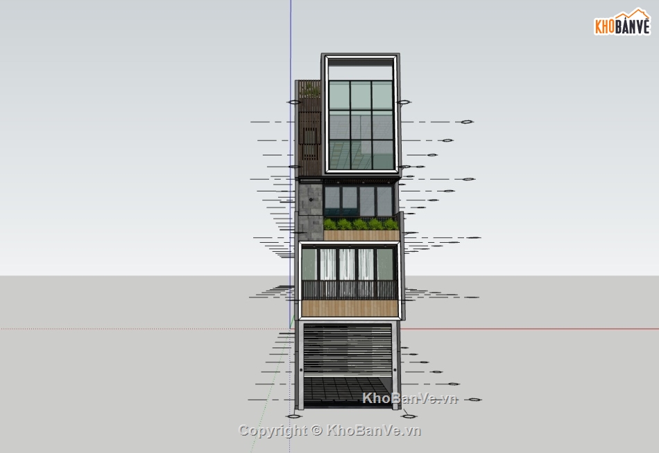 nhà phố 4 tầng,su nhà phố,sketchup nhà phố,nhà phố 4 tầng sketchup,su nhà phố sketchup