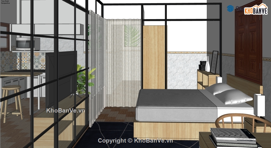 su nhà cấp 4,sketchup nhà cấp 4,nhà cấp 4