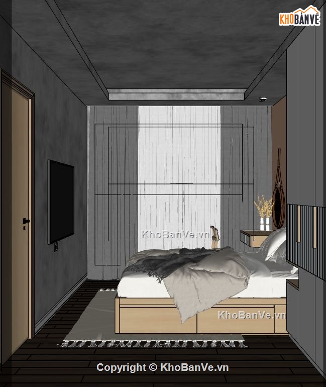 nội thất phòng ngủ,model 3d phòng ngủ,file sketchup phòng ngủ,phòng ngủ 3d sketchup