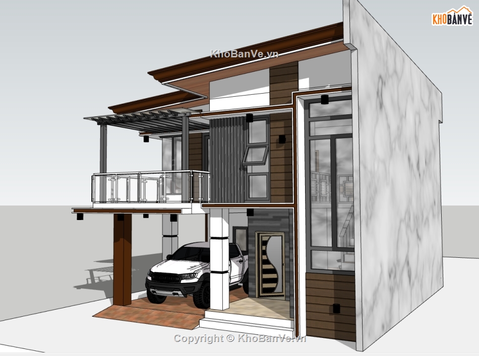 su nhà phố,sketchup nhà phố,nhà phố