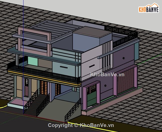 Biệt thự 2 tầng,model su biệt thự 2 tầng,file su biệt thự 2 tầng