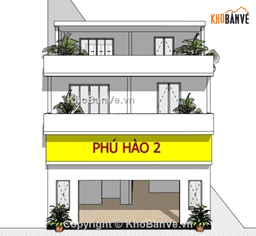 biệt thự 3 tầng,su biệt thự,sketchup biệt thự
