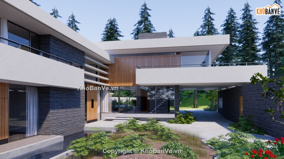 sketchup biệt thự,Sketchup biệt thự villa,biệt thự villa sketchup,villa sketchup model