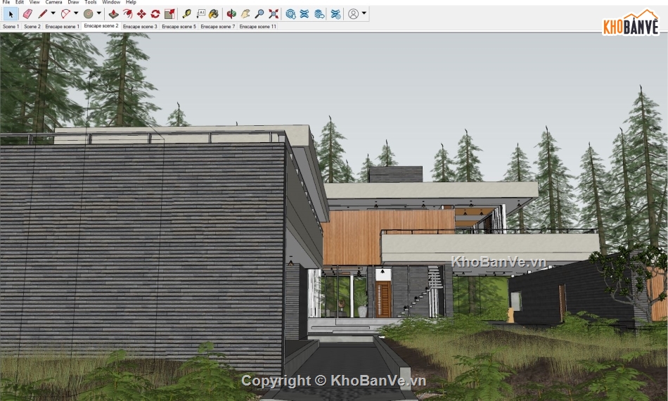 sketchup biệt thự,Sketchup biệt thự villa,biệt thự villa sketchup,villa sketchup model