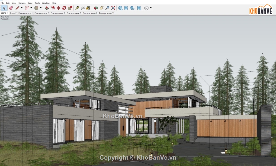 sketchup biệt thự,Sketchup biệt thự villa,biệt thự villa sketchup,villa sketchup model