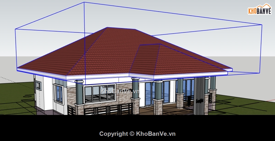 biệt thự 1 tầng file sketchup,biệt thự 1 tầng file su,file sketchup biệt thự 1 tầng,biệt thự 1 tầng