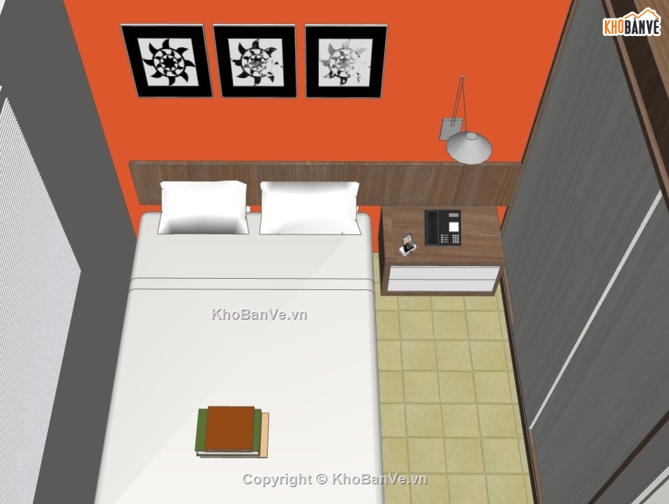 nội thất phòng ngủ,phòng đẹp,sketchup phòng ngủ