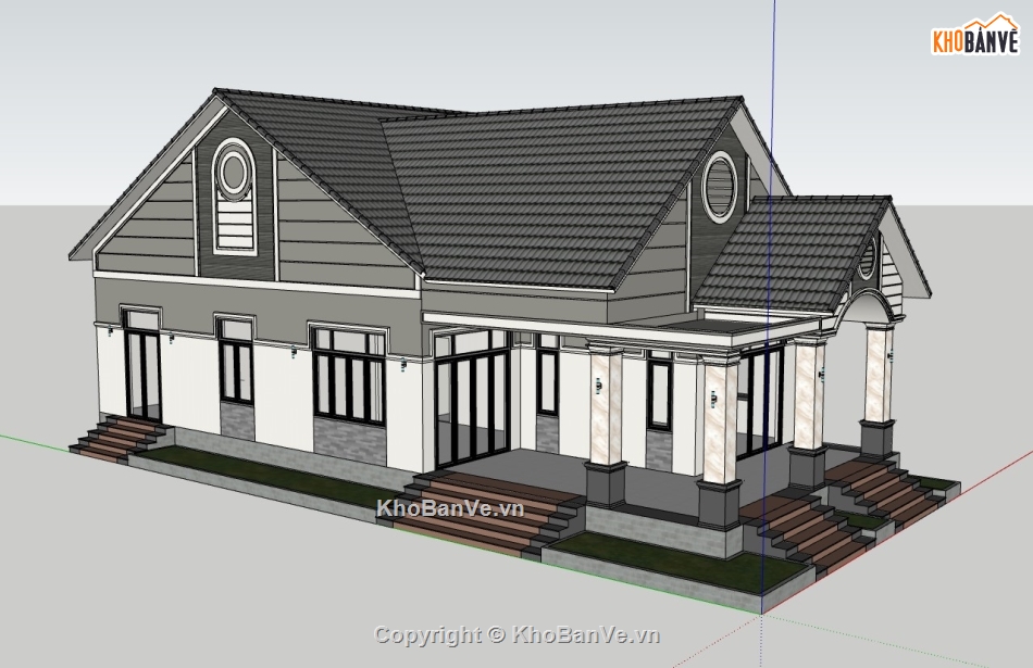 nhà cấp 4,nhà cấp 4 sketchup,sketchup nhà cấp 4,File sketchup nhà cấp 4,su nhà cấp 4