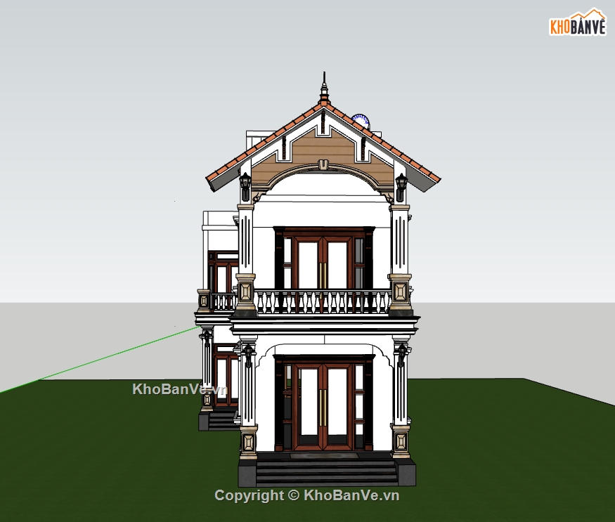 su nhà phố,sketchup nhà phố,su nhà phố 2 tầng