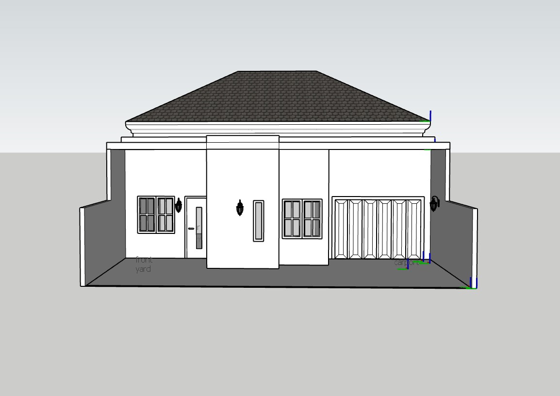 nhà cấp 4,su nhà cấp 4,sketchup nhà cấp 4