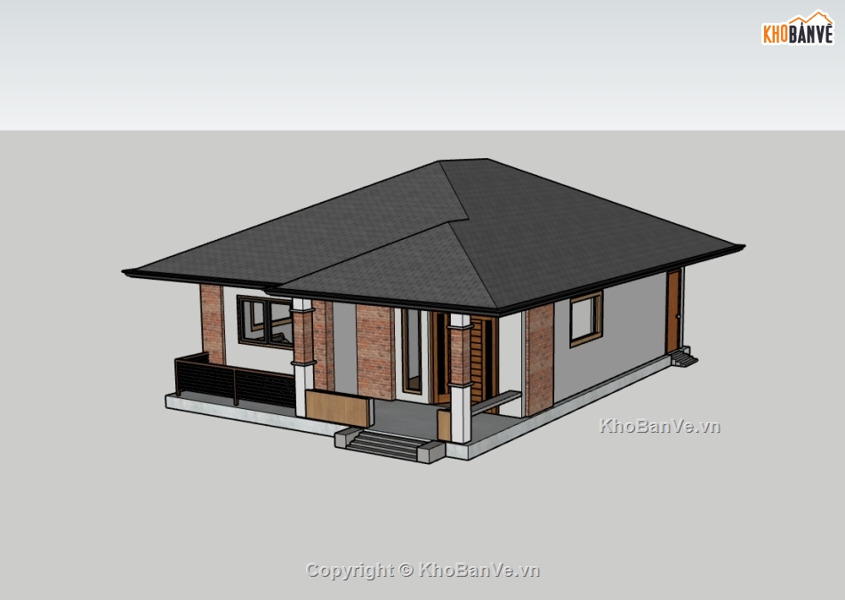 nhà cấp 4,su nhà cấp 4,sketchup nhà cấp 4