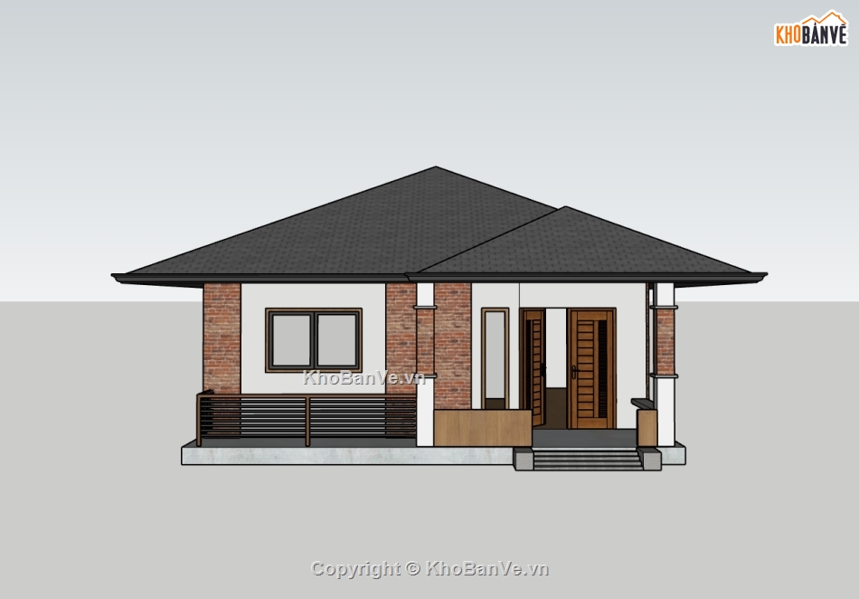 nhà cấp 4,su nhà cấp 4,sketchup nhà cấp 4