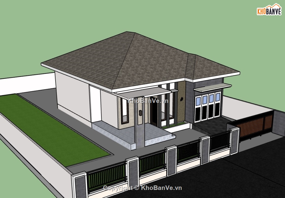 su nhà cấp 4,sketchup nhà cấp 4,nhà cấp 4,nhà cấp 4 su,nhà cấp 4 sketchup