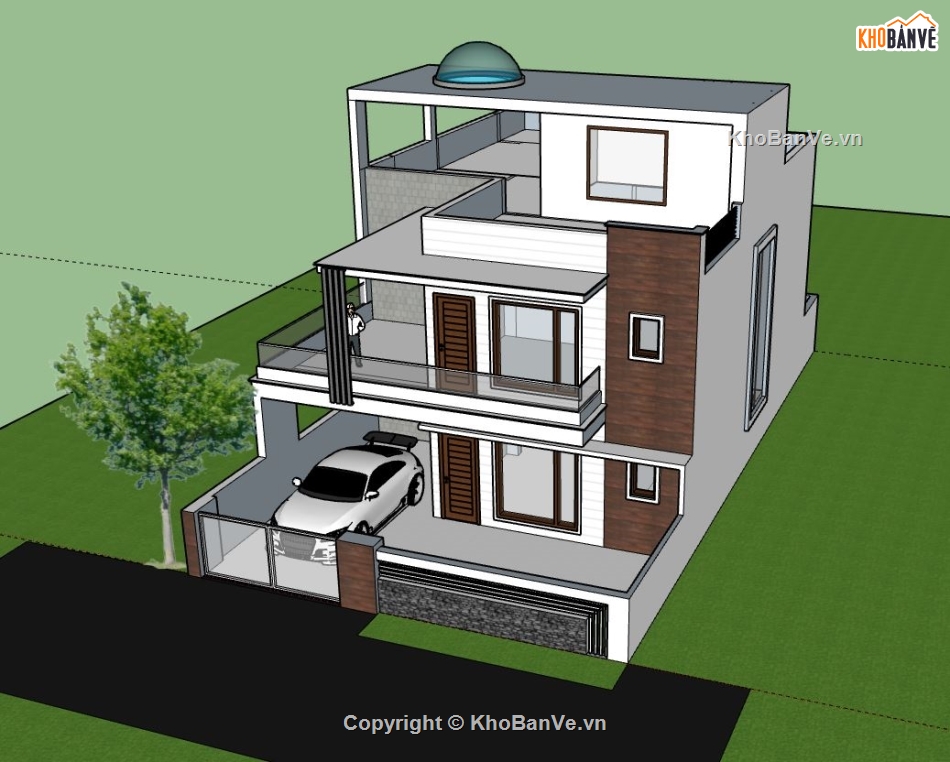 Nhà phố 3 tầng,model su nhà phố 3 tầng,nhà phố 3 tầng sketchup,sketchup nhà phố 3 tầng,nhà phố 3 tầng model su