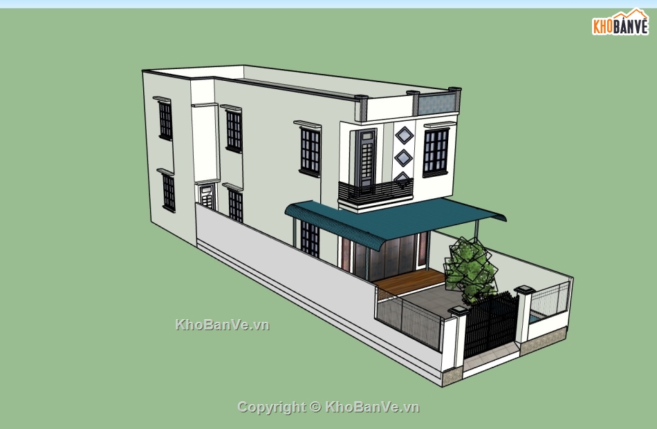 su nhà phố,su nhà phố 2 tầng,sketchup nhà phố