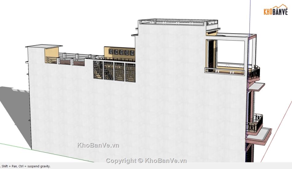 nhà phố file su,model su nhà phố,model sketchup nhà phố,file 3d nhà phố