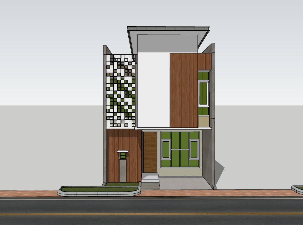 Nhà phố 2 tầng,su nhà phố,sketchup nhà phố,su nhà phố 2 tầng,sketchup nhà phố 2 tầng