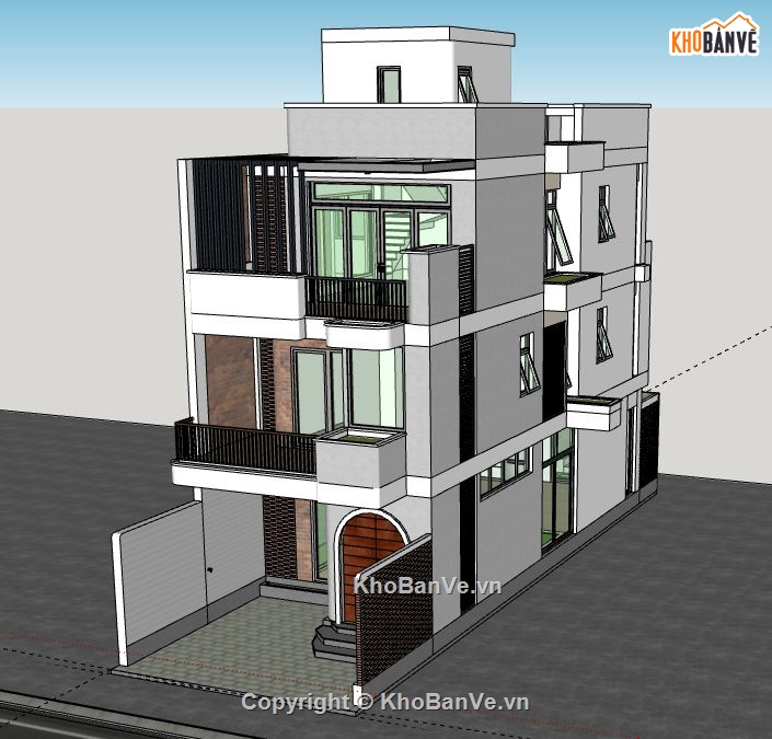 Nhà phố 3 tầng,file sketchup nhà phố 3 tầng,nhà phố 3 tầng file sketchup,sketchup nhà phố 3 tầng,model su nhà phố 3 tầng