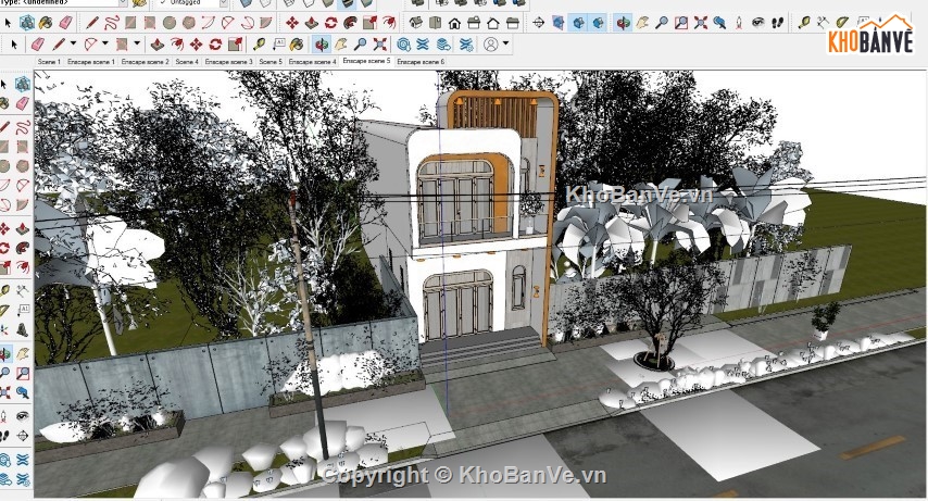 file sketchup nhà phố 2 tầng,3d file sketchup nhà phố 2 tầng,model 3d  sketchup nhà phố 2 tầng,sketchup nhà phố 2 tầng