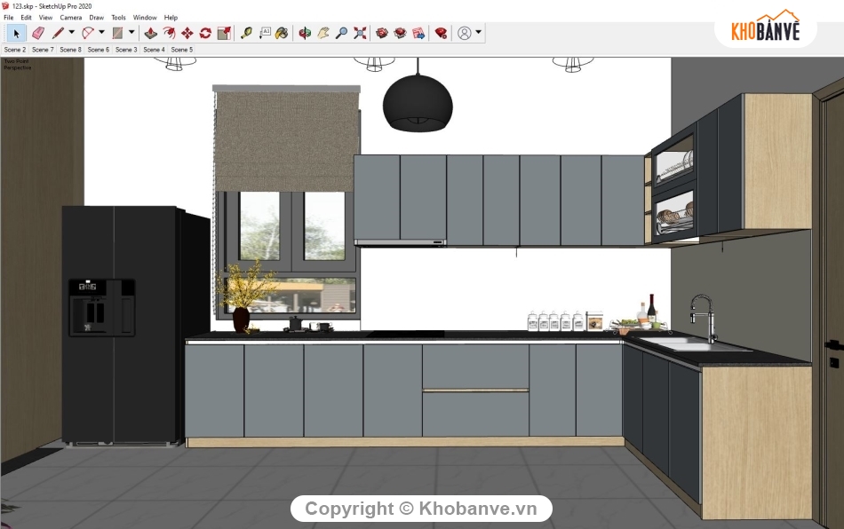 Phòng khách Sketchup,Phòng khách hiện đại File su,sketchup nội thất nhà bếp,phòng bếp sketchup,Sketchup 2021 thiết kế nội thất,thiết kế nội thất