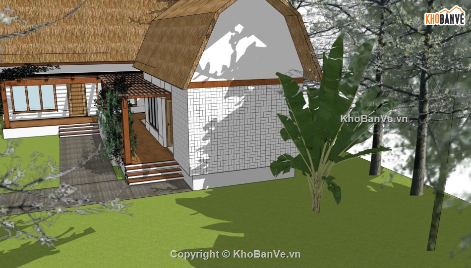 mẫu biệt thự nhà vườn nông thôn,mẫu nhà biệt thự file sketchup,sketchup nhà nông thôn,file sketchup nhà vườn,thiết kế nhà biệt thự nông thôn