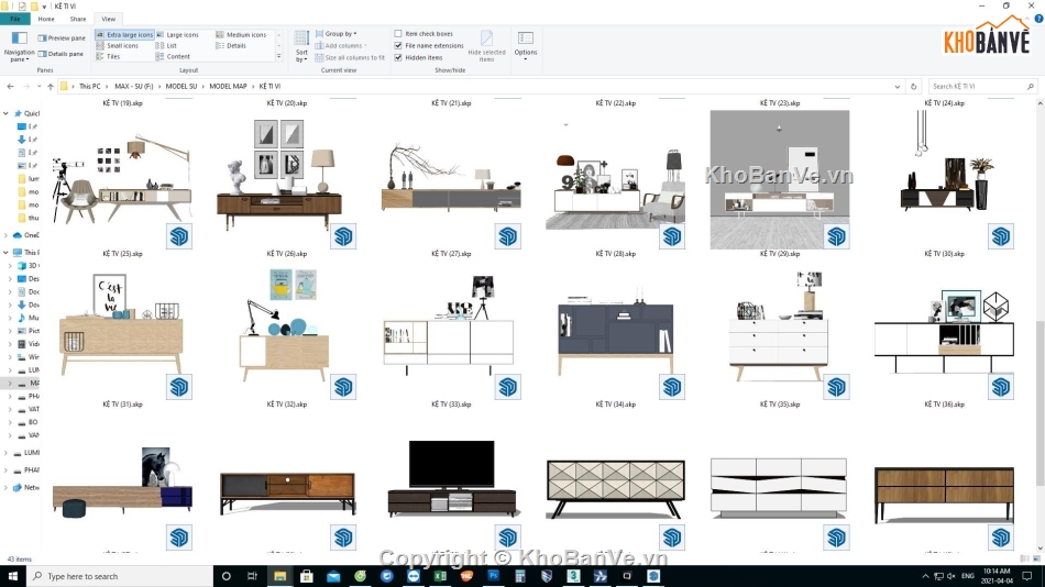 sketchup kệ ti vi,tổng hợp mẫu kệ,sketchup kệ trang trí,kệ ti vi hiện đại