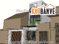 Sketchup nội thất,nhà phố 3 tầng,model su nhà phố 3 tầng,nội thất nhà phố 3 tầng