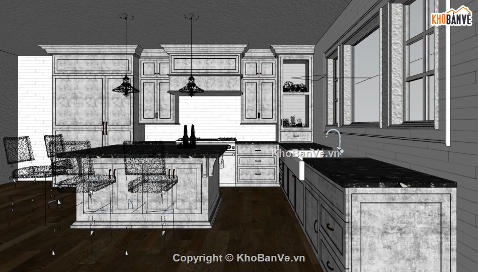 nội thất phòng bếp,Model nội thất,Model su phòng bếp,model su bếp