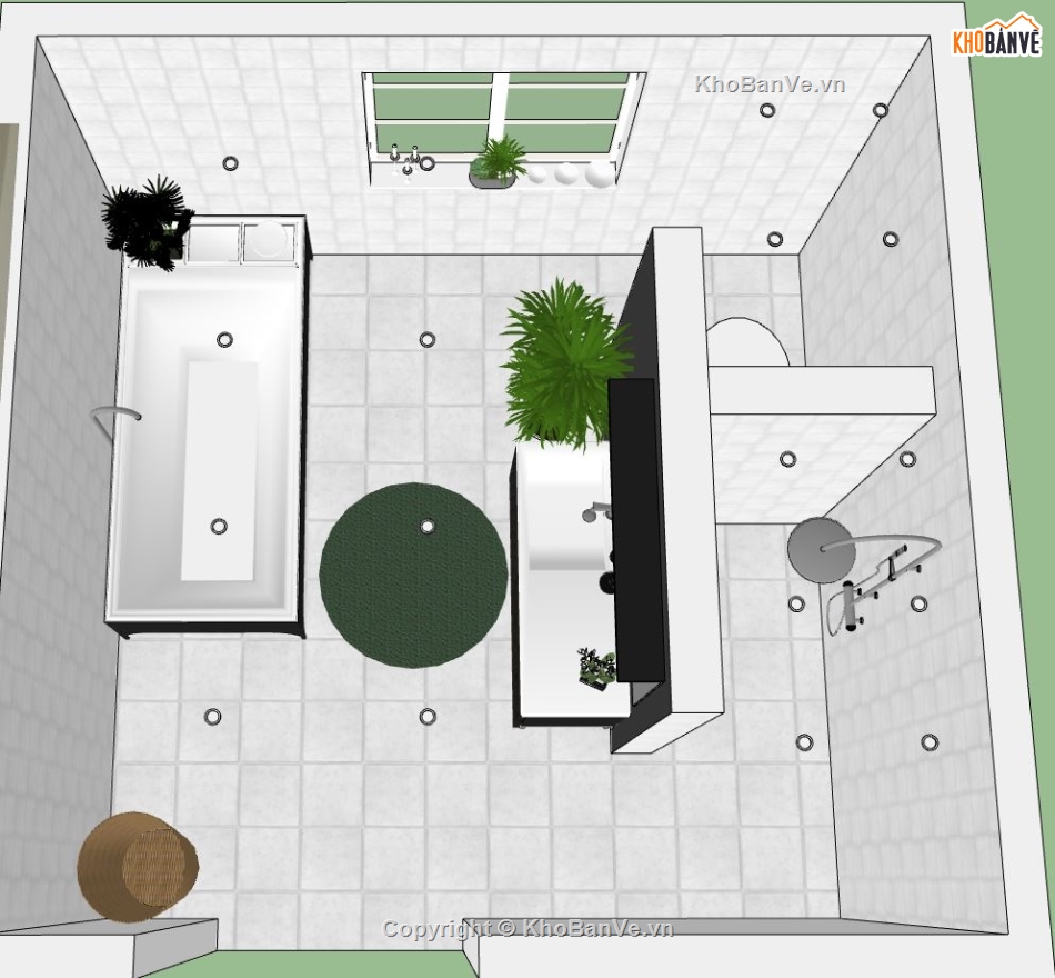 phòng tắm su,file su nội thất phòng tắm,sketchup nội thất phòng tắm